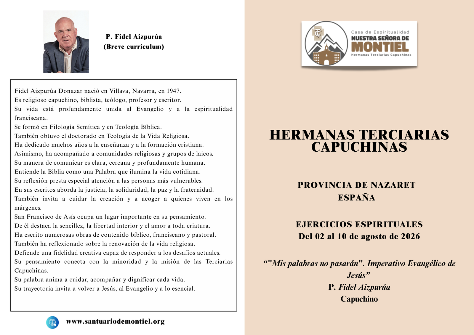 Ejercicios espirituales en Montiel con Fidel Aizpurúa
